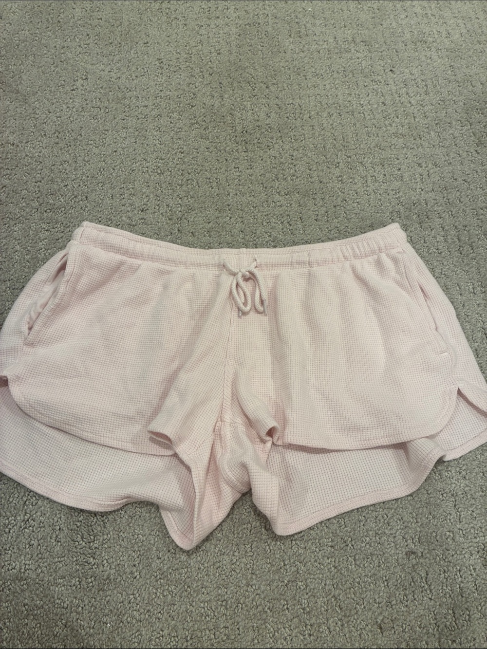 Brandy Melville Light Pink Waffle Knit Athletic Shorts